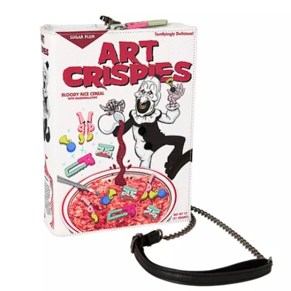 NWOT SPIRIT Terrifier Art Crispies Crossbody Bag HALLOWEEN HORROR NIGHTS - Picture 1 of 10